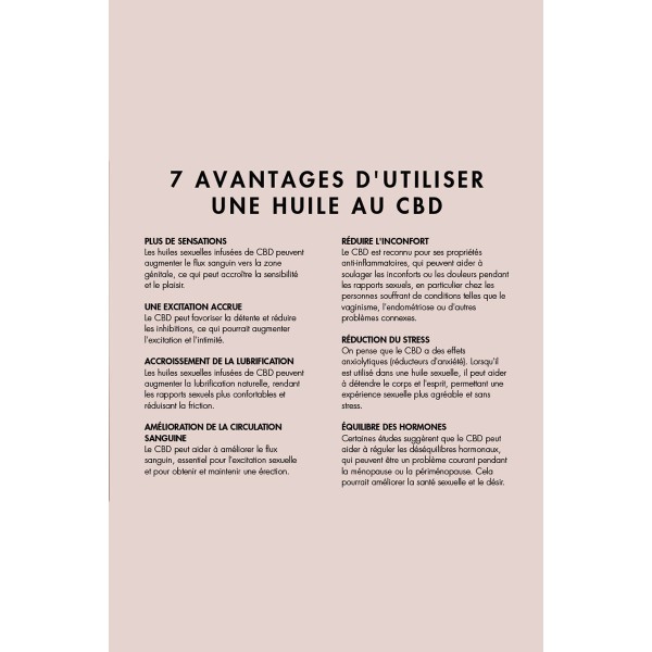Huile stimulante au CBD Slow Sex - Bijoux Indiscrets